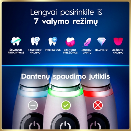 Oral-B iO 9 elektrinis dantų šepetėlis su įkrovimo dėklu
