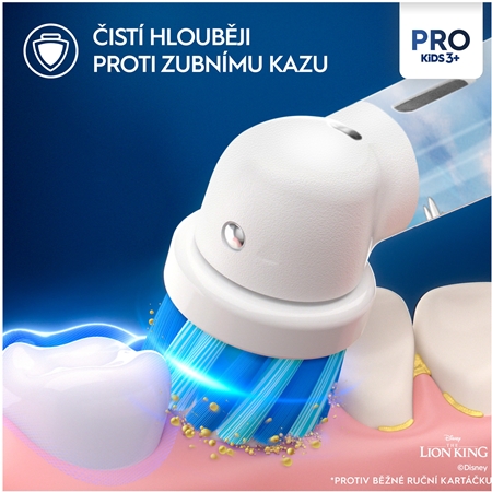 Oral B PRO Kids 3+ The Lion King elektrický zubní kartáček s pouzdrem