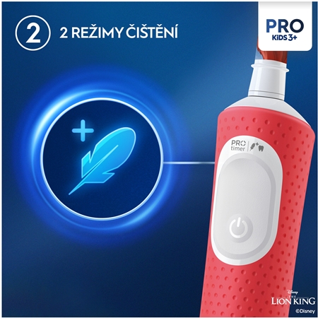 Oral B PRO Kids 3+ The Lion King elektrický zubní kartáček s pouzdrem
