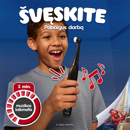 Oral-B iO Kids Marvel Spiderman elektrinis dantų šepetėlis vaikams