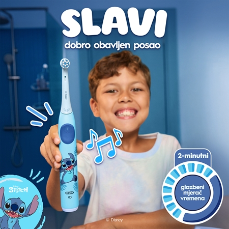 Oral-B iO Kids Disney Stitch električna četkica za zube za djecu