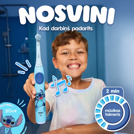 Oral-B iO Kids Disney Stitch Elektriskā zobu suka bērniem