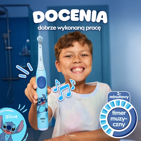 Oral-B iO Kids Disney Stitch elektryczna szczoteczka do zębów dla dzieci