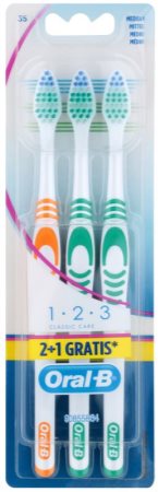 Oral B 1-2-3 Classic Care spazzolini da denti medio duri 3 pz