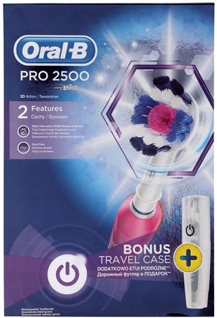 Oral-B Pro 2500 Pink D20.513MX electric toothbrush