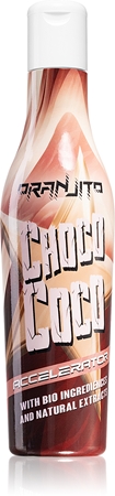 Oranjito Choco Coco opalovací mléko do solária s biosložkami a urychlovačem opálení