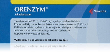 Orenzym Orenzym 36,6mg filmom obalené tablety na podporu trávenia