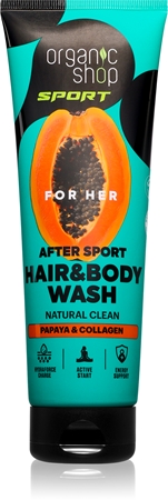 Organic Shop Sport Papaya & Collagen Duschgel für Haare und Körper