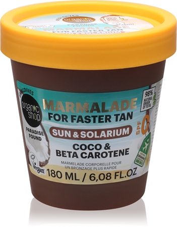 Organic Shop Paradise Found Coco & Beta Carothene Body Butter for tan enhancement