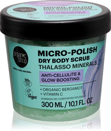Organic Shop Thalasso Micro-Polish Dry Body Scrub aufhellendes Bodypeeling für Haut mit Cellulite geeignet