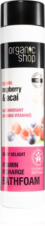 Organic Shop Organic Raspberry & Acai spumă de baie cu vitamine