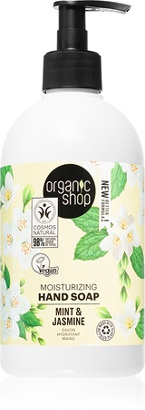 Organic Shop Organic Minty Jasmine Håndsæbe med fugtgivende virkning