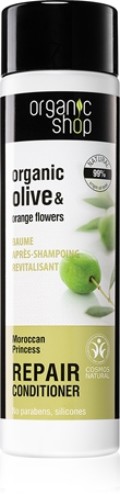 Organic Shop Avocado & Olive condicionador regenerador para cabelo para cabelo danificado