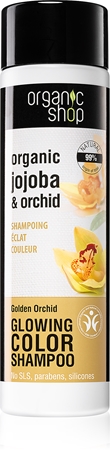 Organic Shop Organic Jojoba & Orchid shampoing adoucissant pour souligner la couleur de cheveux
