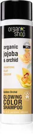 Organic Shop Organic Jojoba & Orchid verfeinerndes Shampoo für eine leuchtendere Haarfarbe