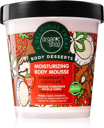 Organic Shop Body Desserts Strawberry & Chocolate tělová pěna s hydratačním účinkem