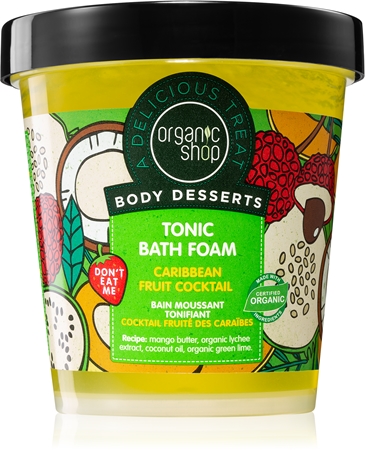 Organic Shop Body Desserts Caribbean Fruit Cocktail tonizująca piana do kąpieli