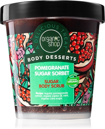 Organic Shop Body Desserts Pomegranate erfrischendes Zuckerpeeling für den Körper