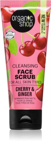 Organic Shop Ginger & Cherry exfoliante facial limpiador