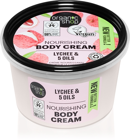 Organic Shop Lychee & 5 Oils crema corpo trattante