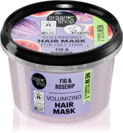 Organic Shop Organic Fig & Rosehip pflegende Maske für glänzendes und geschmeidiges Haar