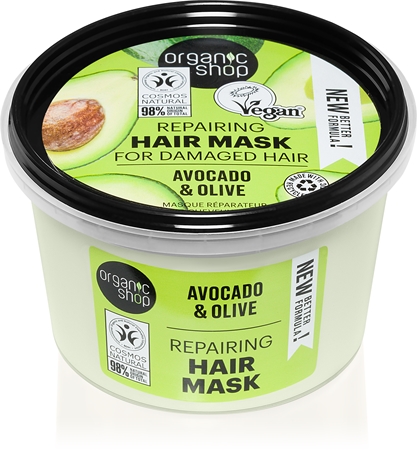 Organic Shop Avocado & Olive regeneráló hajmasz