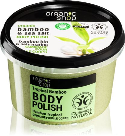 Organic Shop Organic Bamboo & Sea Salt Energigivende kropsskrub