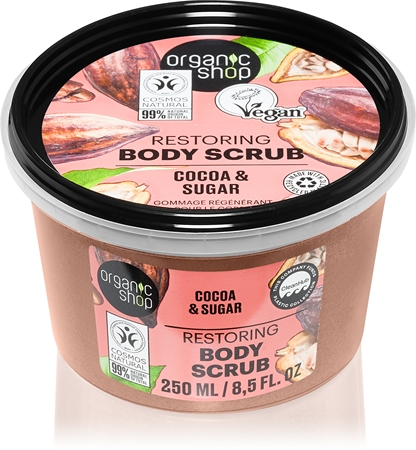 Organic Shop Body Scrub Cocoa & Sugar vartalokuorinta