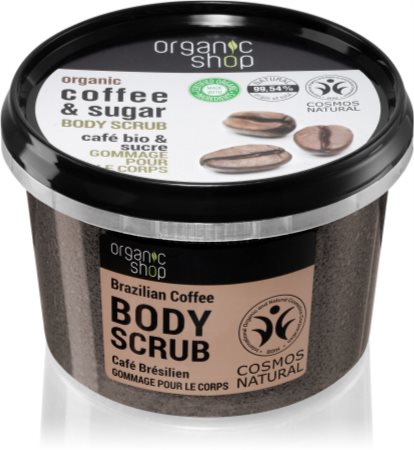 Organic Shop Organic Coffee & Sugar scrub corpo al caffè