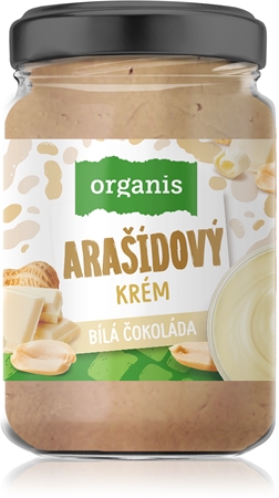 Organis Arašídový krém Bílá čokoláda ořechová pomazánka