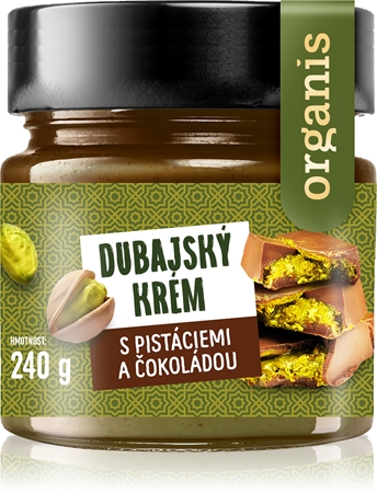 Organis Dubajský krém s pistáciemi a čokoládou ořechová pomazánka