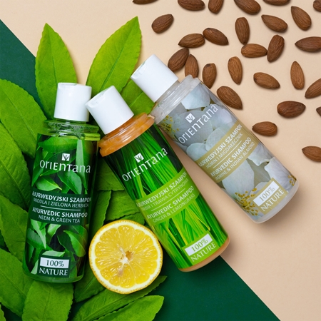 Orientana Ayurvedic Shampoo Ginger & Lemongrass osvěžující šampon