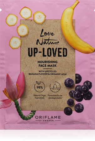 Oriflame Love Nature Up-Loved Upcycled Banana Flower & Organic Acai hydratační a vyživující pleťová maska