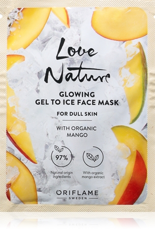 Oriflame Love Nature Gel To Ice Organic Mango rozjasňující pleťová maska