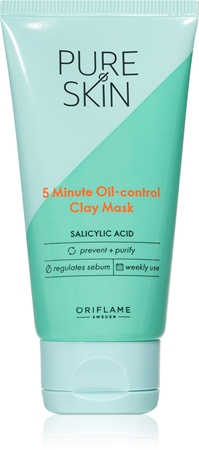 Oriflame Pure Skin cleansing clay face mask to treat skin imperfections