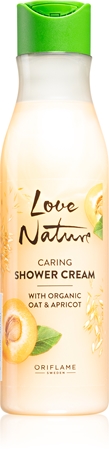 Oriflame Love Nature Organic Oat & Apricot pflegendes Duschgel