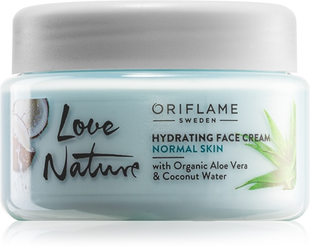 Oriflame Love Nature Aloe Vera & Coconut Water nawilżający krem do twarzy do skóry normalnej