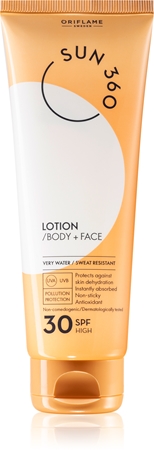 Oriflame Sun 360 leite solar de rosto e corpo SPF 30