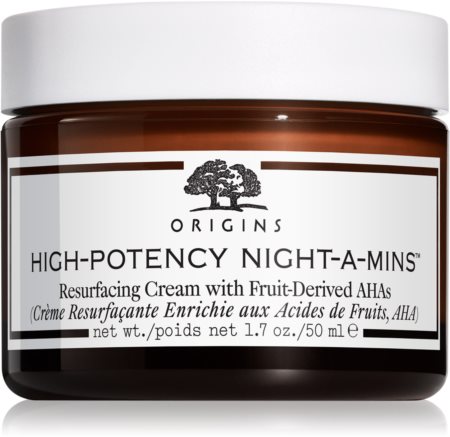 Origins High-Potency Night-A-Mins™ Resurfacing Cream With Fruit-Derived AHAs creme de noite regenerador para recuperar a densidade da pele