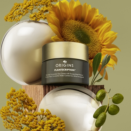 Origins Plantscription™ Wrinkle Correction Eye Cream With Encapsulated Retinol krema za oči za hidrataciju i zaglađivanje s retinolom