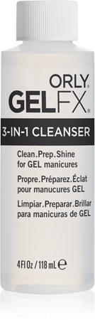 Orly Gelfx 3-in-1 Cleanser Līdzeklis mākslīgo gēla nagu izplūdumu noņemšanai un spīduma uzlabošanai