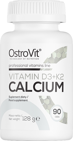 OstroVit Witamina D3 + K2 + Wapń wsparcie prawidłowego stanu kości i zębów