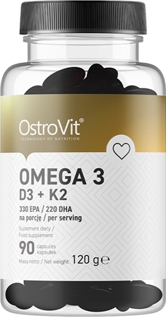 OstroVit Omega 3 D3+K2 kapsułki miękkie do prawidłowego funkcjonowania serca i mózgu