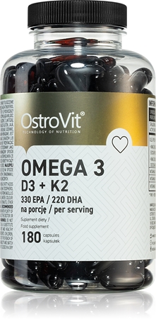 OstroVit Omega 3 D3+K2 kapsułki miękkie do prawidłowego funkcjonowania serca i mózgu