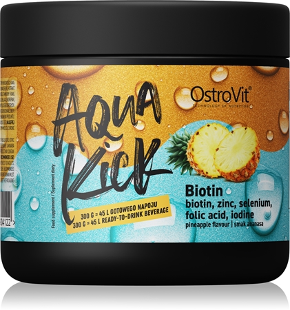 OstroVit Aqua Kick Biotin napój rozpuszczalny na piękne włosy i skórę