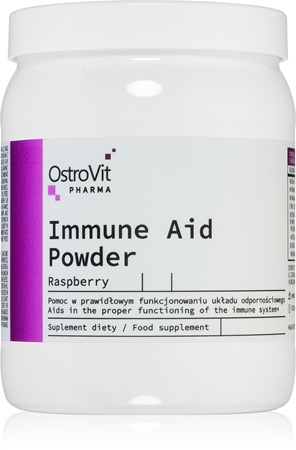 OstroVit Immune Aid Powder Raspberry proszek do sporządzania roztworu doustnego na wzmocnienie odporności