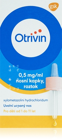 Otrivin Otrivin 0,5 mg/ml nosní kapky, roztok na léčbu rýmy a onemocnění nosních dutin