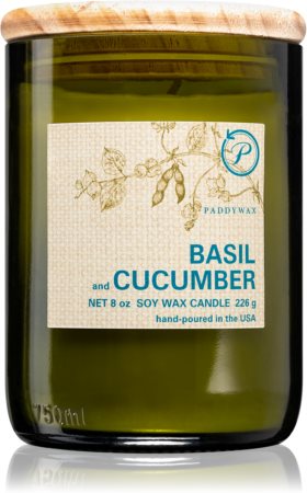 Paddywax Eco Green Basil & Cucumber bougie parfumée