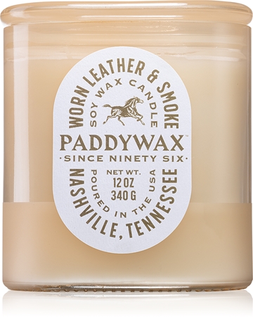 Paddywax Vista Worn Leather & Smoke bougie parfumée