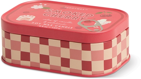 Paddywax Bistro Tin Smoked Cherry bougie parfumée en métal